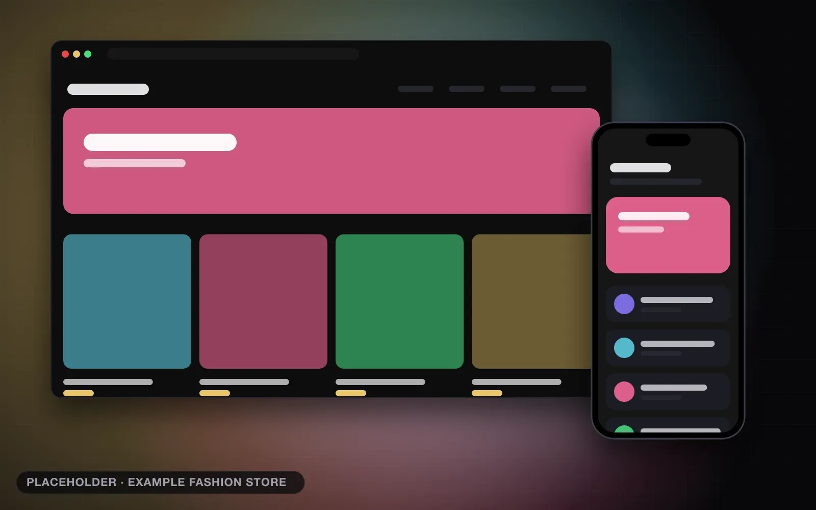 Example Project: Fashion E-commerce Store screenshot 1